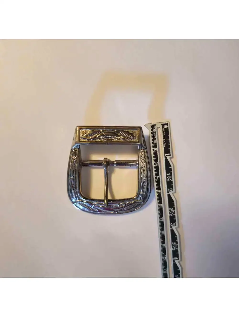 Vintage Western Silver - Tone Belt Buckle 